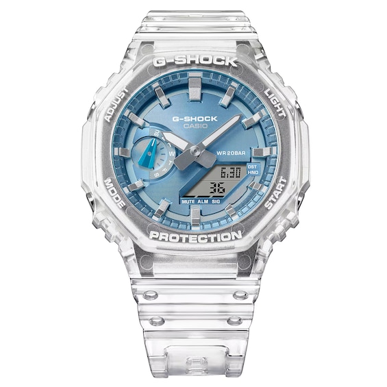 Casio Unisex G-Shock Metallic Blue Dual Display Watch GA-2100BM-7A2ER