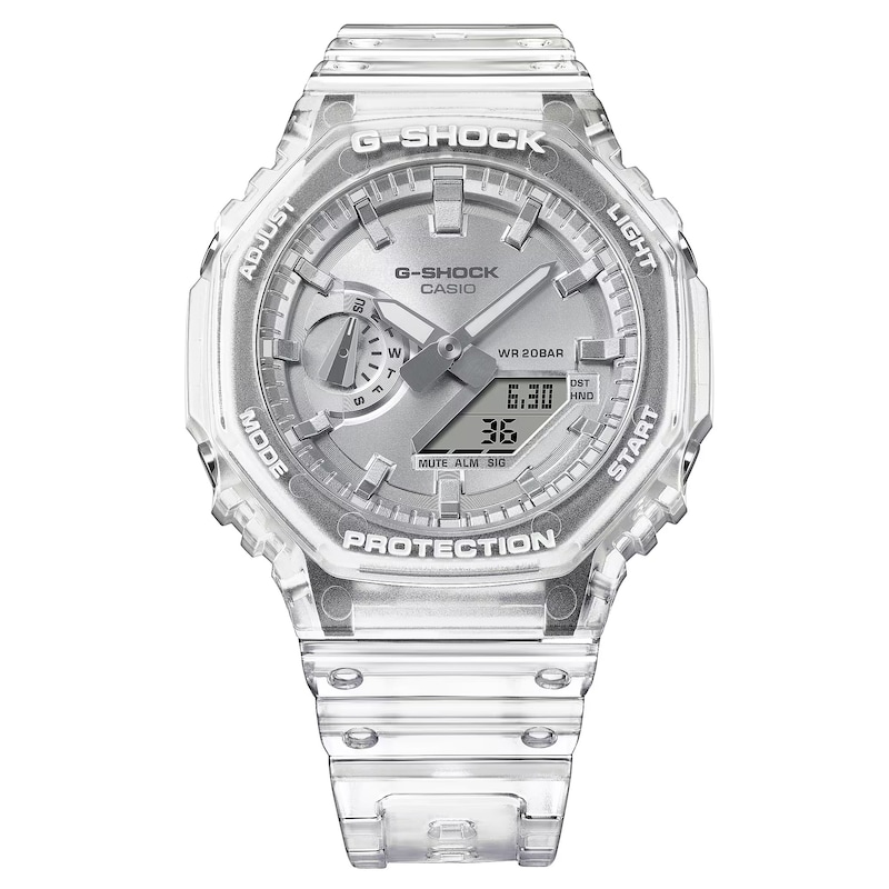 Main Image 3 of Casio G-Shock Silver Dial Clear Resin Strap Watch