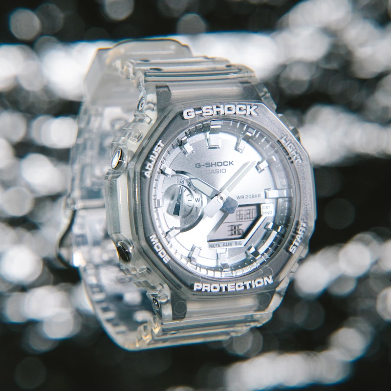 Main Image 5 of Casio G-Shock Silver Dial Clear Resin Strap Watch