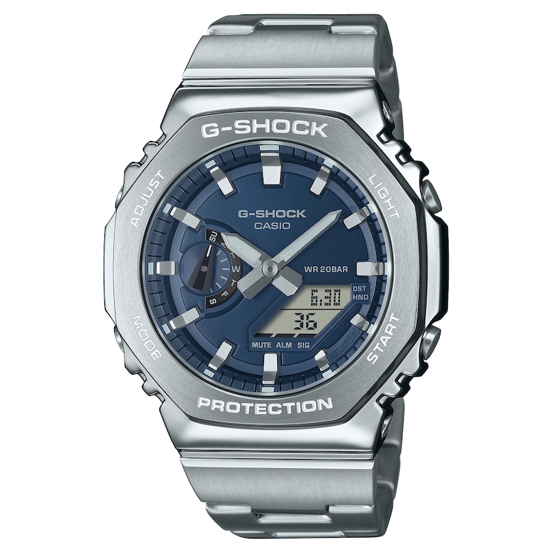 Main Image 1 of Casio G-Shock Blue Dial Stainless Steel Bracelet Watch