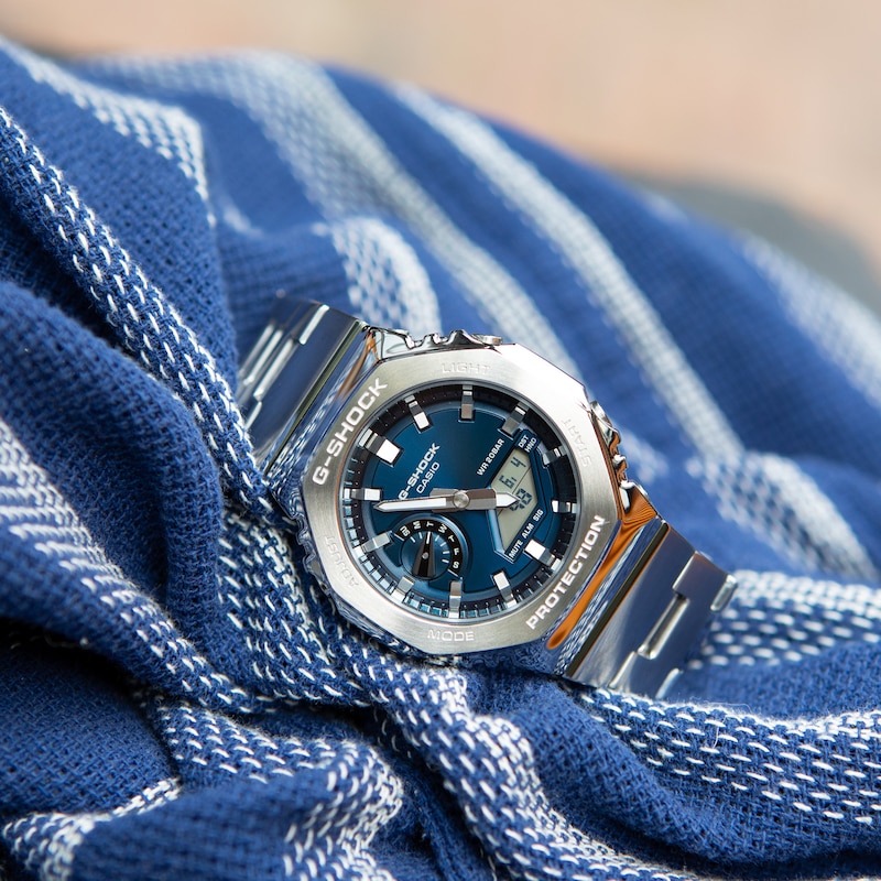 Main Image 5 of Casio G-Shock Blue Dial Stainless Steel Bracelet Watch