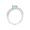 Thumbnail Image 3 of Sterling Silver Sky Blue Topaz & Cubic Zirconia Solitaire Ring
