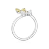 Thumbnail Image 3 of Sterling Silver White & Yellow Cubic Zirconia Flower Wrap Around Ring
