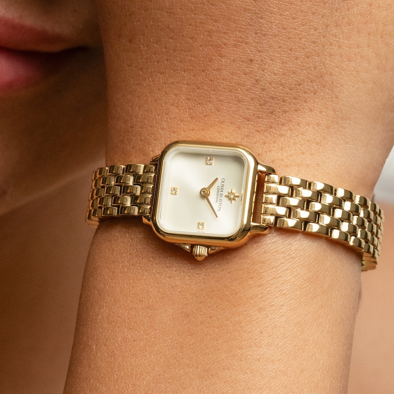 Main Image 5 of Olivia Burton Women's Mini Grosvenor Light Yellow Gold tone Bracelet Watch