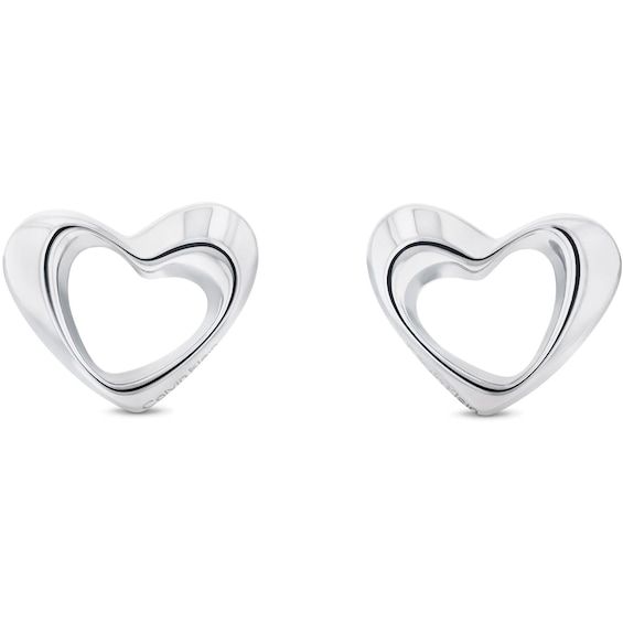 Calvin Klein Ladies Stainless Steel Heart Stud Earrings