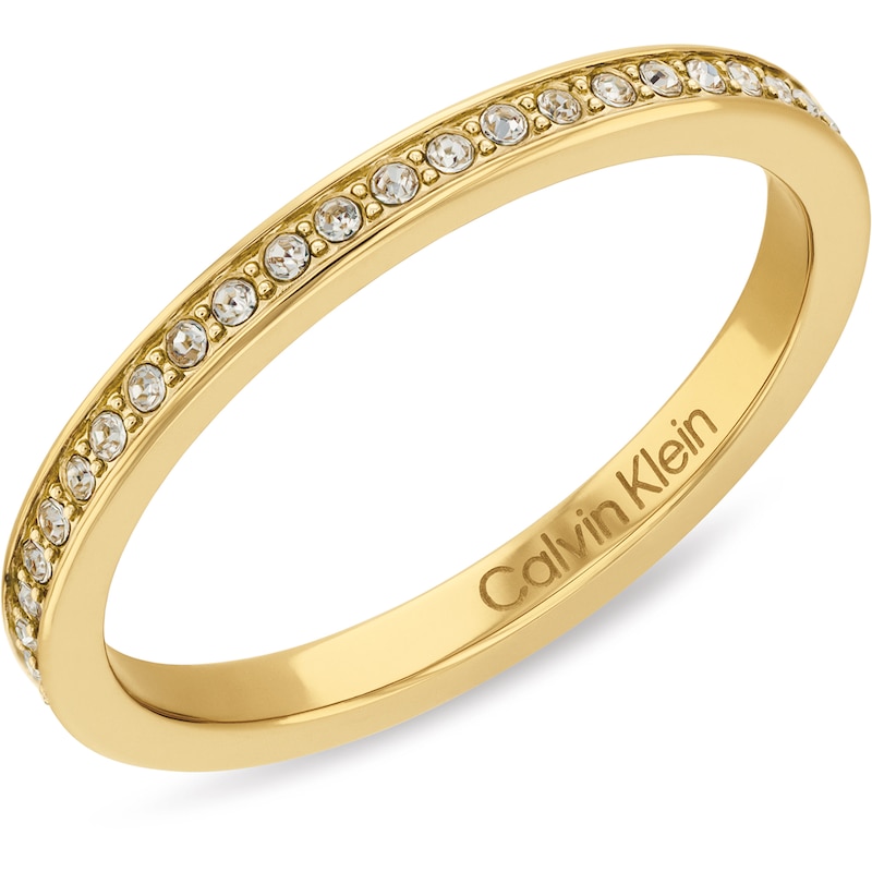 Main Image 6 of Calvin Klein Ladies' Gold Tone Ring Trio Set - Size N