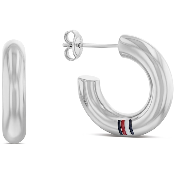 Tommy Hilfiger Women's Stainless Steel Hoop Earrings