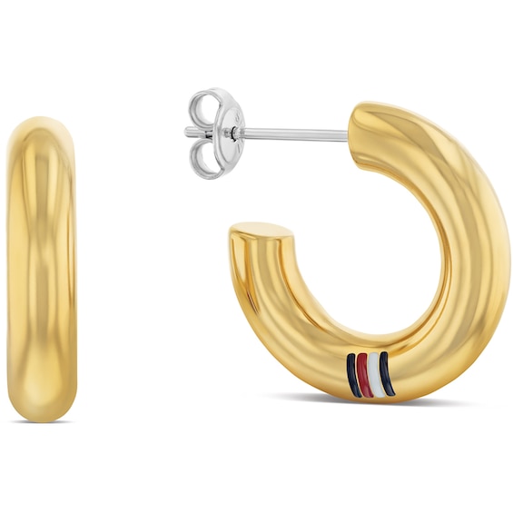 Tommy Hilfiger Women's Gold Plated Hoop Earrings