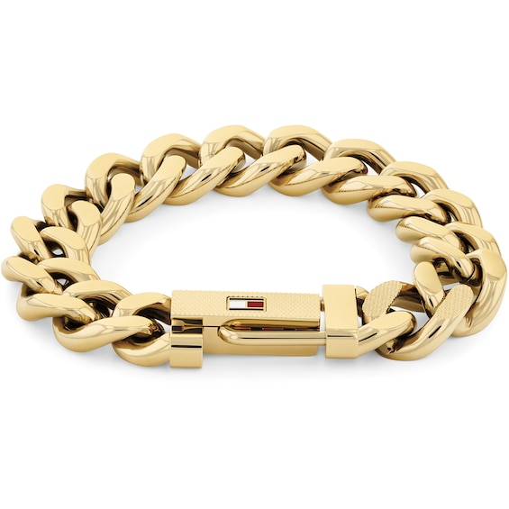 Tommy Hilfiger Men's Gold Plated Curb Chain Bracelet