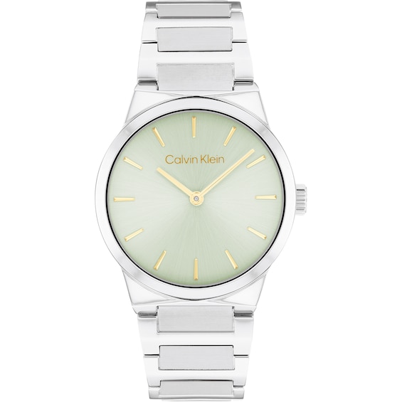 Calvin Klein Women's Frost Green Dial Stainless Steel Bracelet Watch