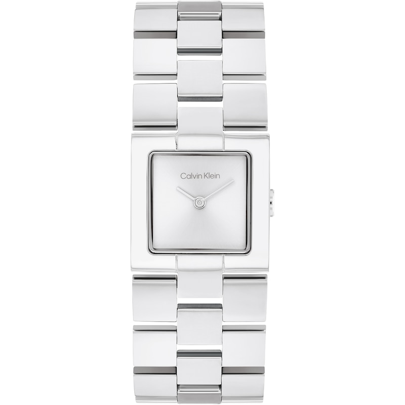 Main Image 1 of Calvin Klein Ladies' Grid Link Square Dial Stainless Steel Bracelet Watch