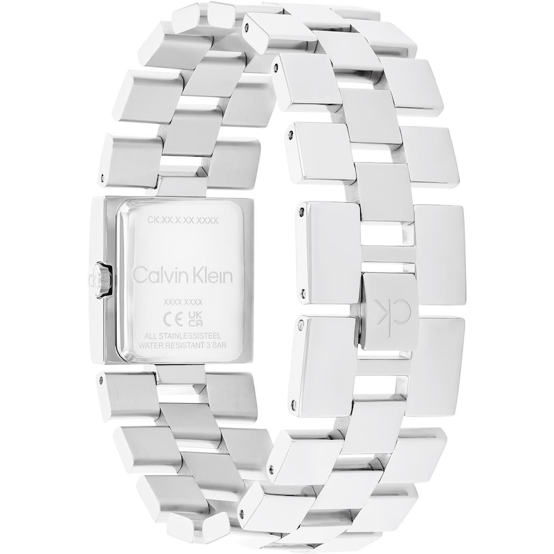 Main Image 3 of Calvin Klein Ladies' Grid Link Square Dial Stainless Steel Bracelet Watch