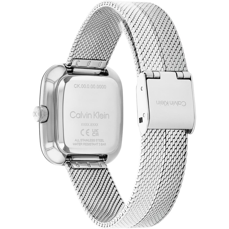 Main Image 3 of Calvin Klein Women's Geometric Square Case Stainless Steel Mesh Strap Watch