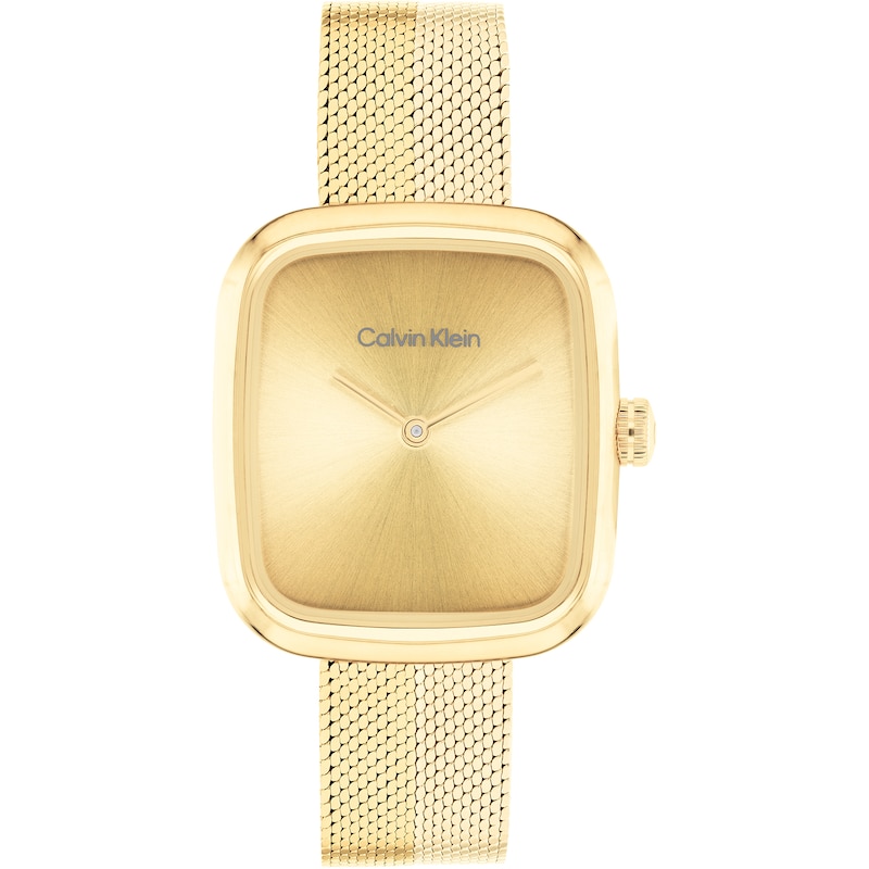 Main Image 1 of Calvin Klein Women's Gradient Dial Gold Tone Stainless Steel Mesh Strap Watch