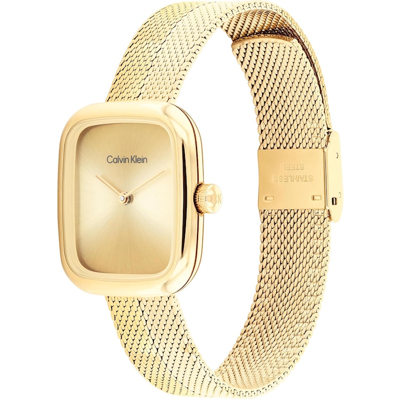 Main Image 2 of Calvin Klein Women's Gradient Dial Gold Tone Stainless Steel Mesh Strap Watch