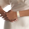 Thumbnail Image 4 of Calvin Klein Ladies' Two Tone Grid Link Square Dial Stainless Steel Bracelet Watch