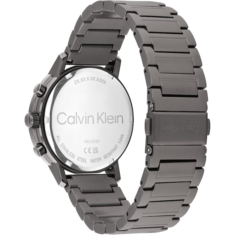 Main Image 2 of Calvin Klein Men's Dark Blue Dial Black IP Stainless Steel Bracelet Watch