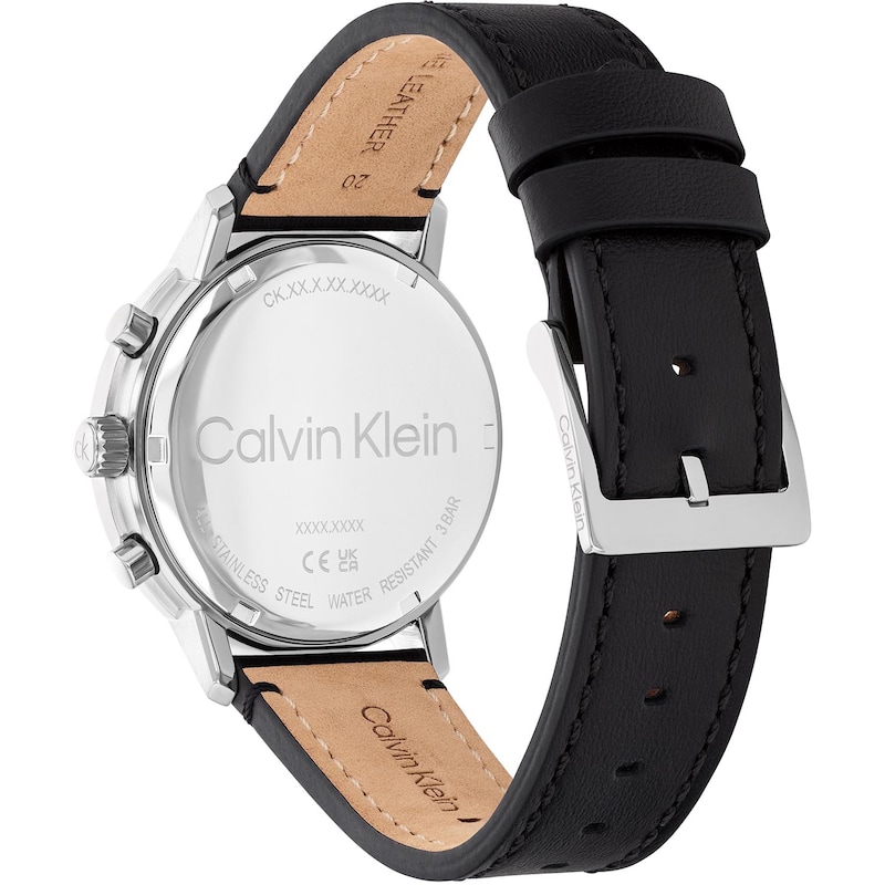 Main Image 2 of Calvin Klein Men's Blue Ombre Dial Black Leather Strap Watch