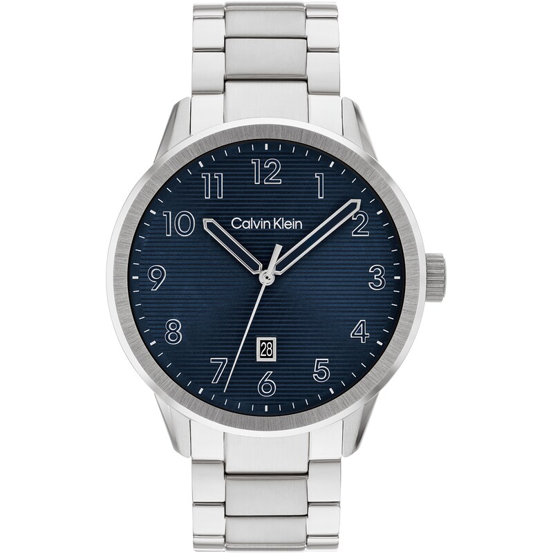 Main Image 1 of Calvin Klein Men's Blue Linear Dial Stainless Steel Bracelet Watch