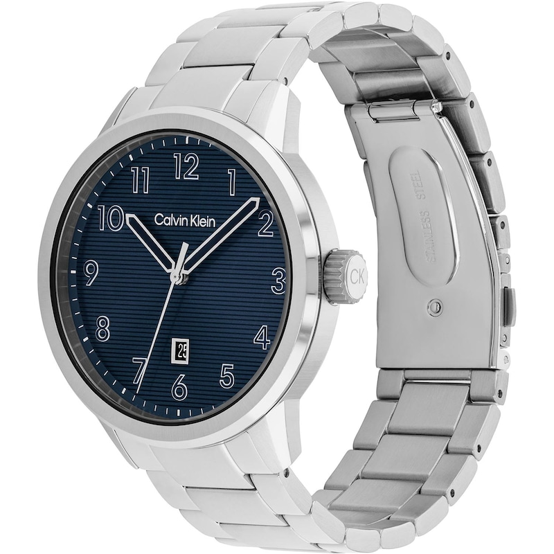 Main Image 2 of Calvin Klein Men's Blue Linear Dial Stainless Steel Bracelet Watch