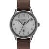Thumbnail Image 1 of Calvin Klein Men's Grey Linear Dial Brown Leather Strap Watch