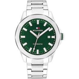 Tommy Hilfiger Automatic Men's Green Dial Stainless Steel Bracelet Watch