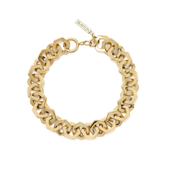 Olivia Burton Women's Honeycomb Light Gold Tone Link Bracelet
