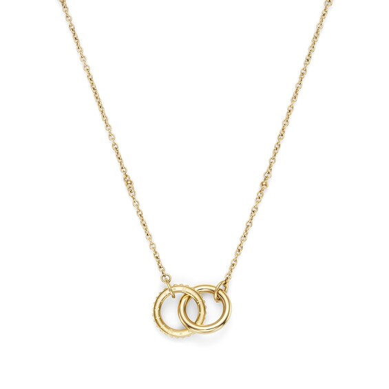 Olivia Burton Ladies Light Gold Tone Amity Interlock Necklac