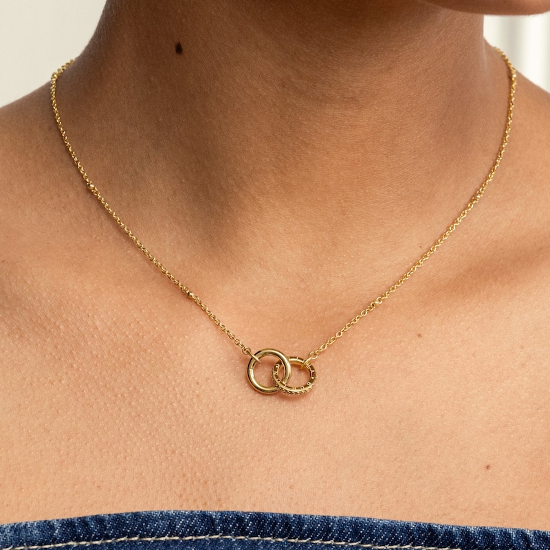Main Image 4 of Olivia Burton Ladies' Light Gold Tone Amity Interlock Necklace
