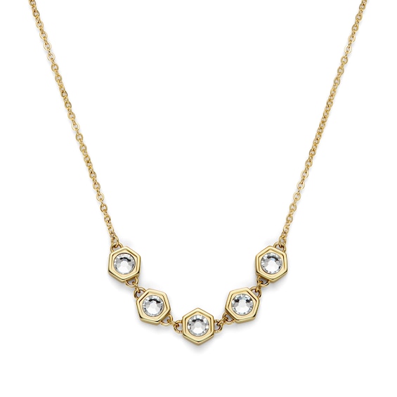 Olivia Burton Ladies Ever Stacked Crystal Hex Honeycomb Ligh
