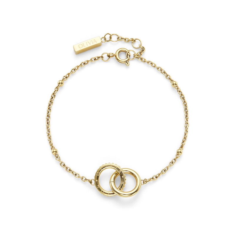 Main Image 1 of Olivia Burton Ladies' Light Gold Tone Amity Interlock Bracelet