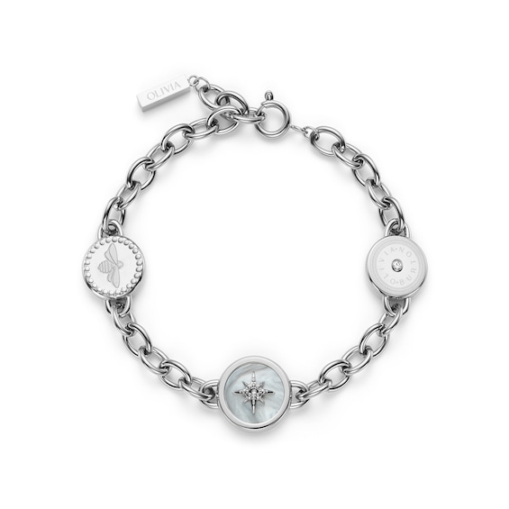 Olivia Burton Women's Signature Charms Stainless Steel Bracelet