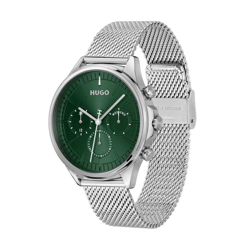 Main Image 2 of HUGO #SMASH MULTI Men's Stainless Steel Mesh Bracelet Watch