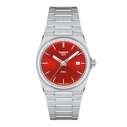 Tissot PRX 35mm Red Dial & Stainless Steel Watch