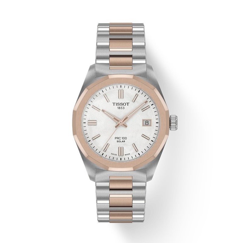 Main Image 1 of Tissot PRC 100 Solar Women's 34mm White Dial Two Tone Bracelet Watch