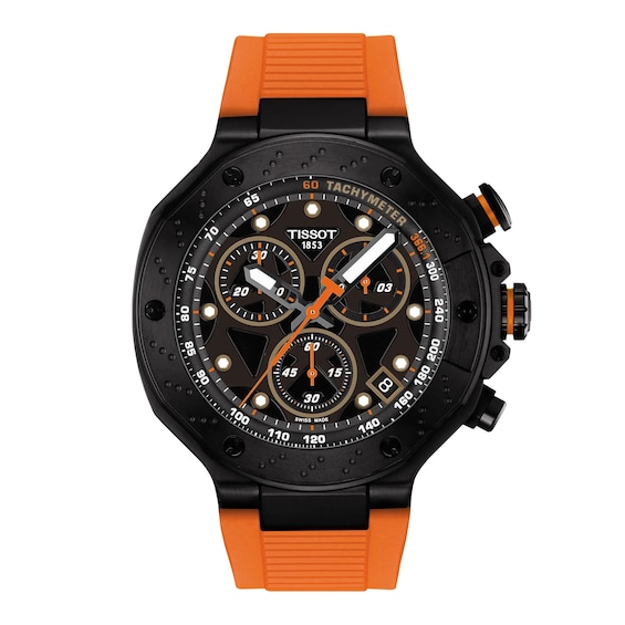 Tissot T-Race Mens Chronograph Orange Strap Watch