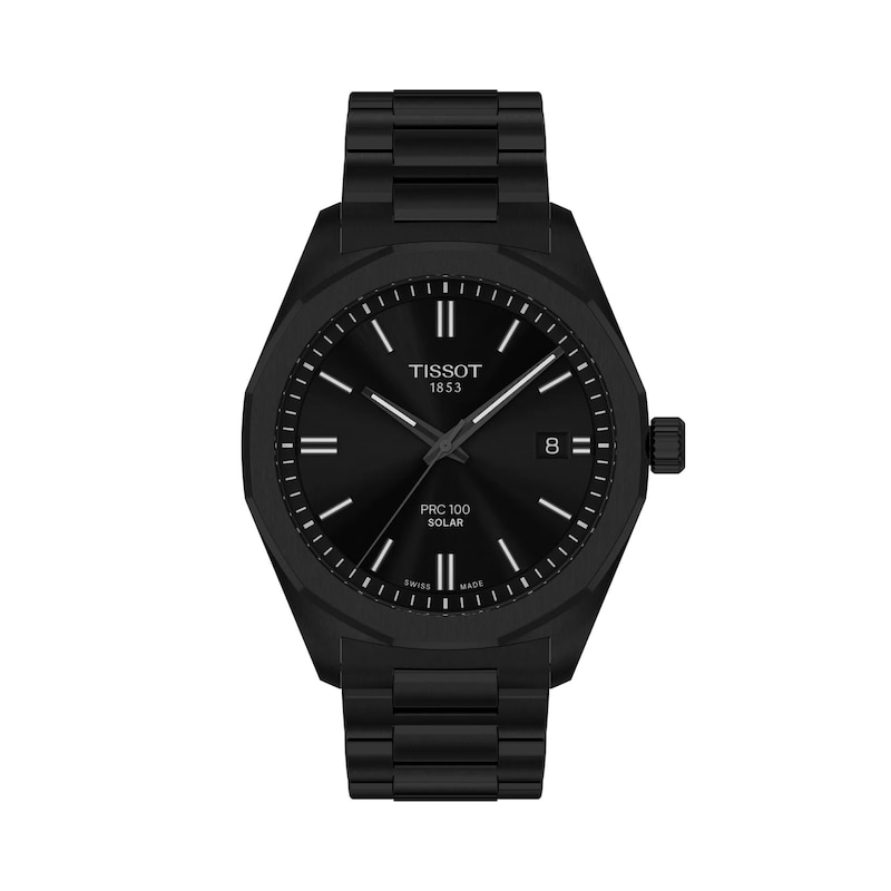 Main Image 1 of Tissot PR100 Solar Men's Black PVD Stainless Steel Bracelet Watch