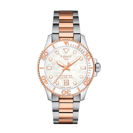 Tissot Seastar 36mm MOP Dial & Two Tone Bracelet Watch