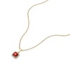 Thumbnail Image 2 of 9ct Yellow Gold Diamond & Garnet Pendant Necklace