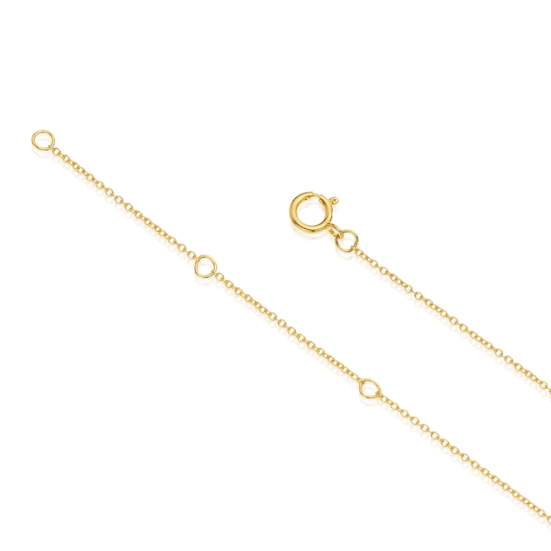 Main Image 3 of 9ct Yellow Gold Diamond & Garnet Pendant Necklace
