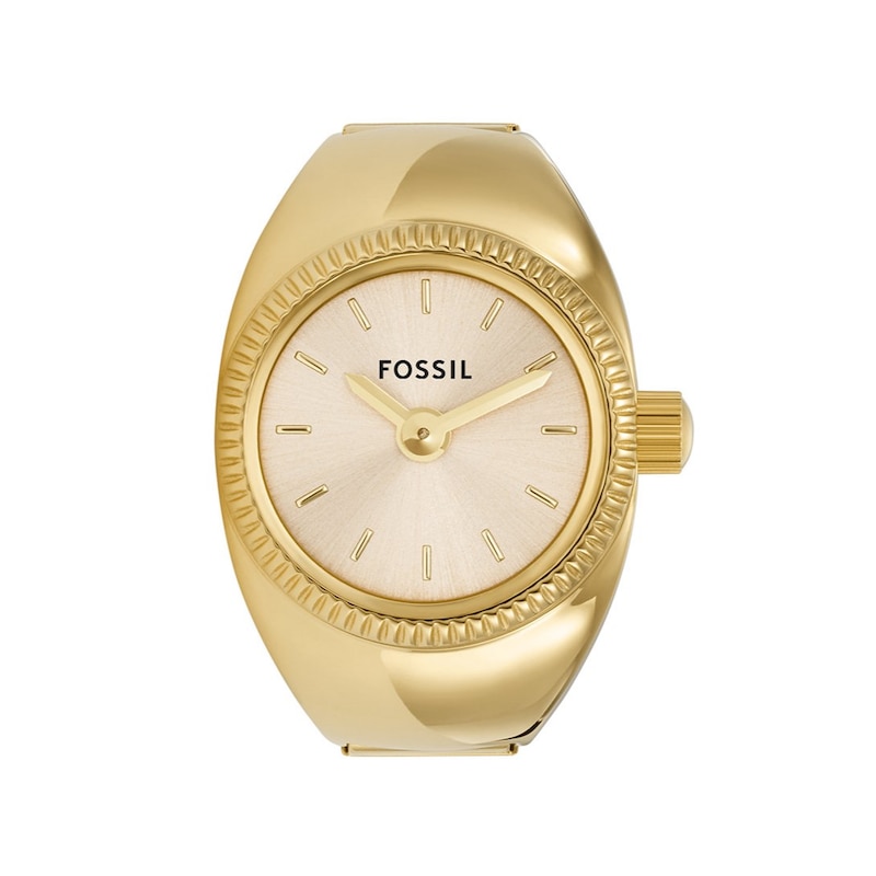Main Image 2 of Fossil Ladies' Gold Tone Stainless Steel 15mm Watch Ring
