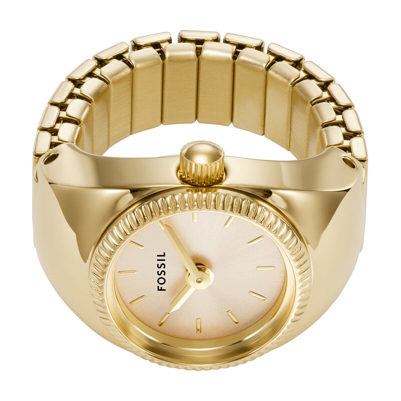 Main Image 3 of Fossil Ladies' Gold Tone Stainless Steel 15mm Watch Ring
