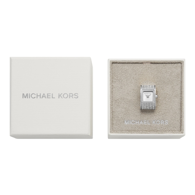 Main Image 3 of Michael Kors Ladies' Darrington Stainless Steel Stone Set Watch Ring
