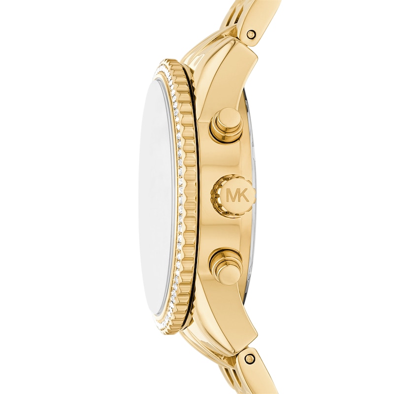 Main Image 3 of Michael Kors Mini Ritz Chronograph Gold Tone Stainless Steel Watch