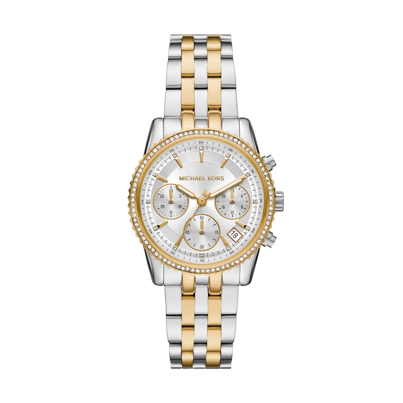 Main Image 1 of Michael Kors Mini Bryant Chronograph Dial Two Tone Stainless Steel Watch