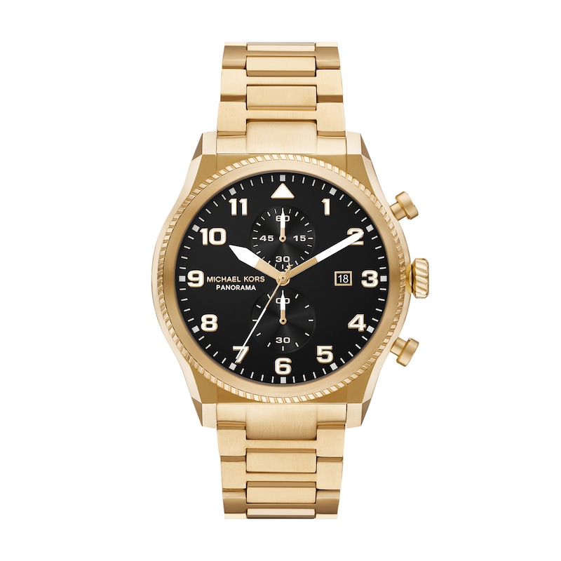 Main Image 1 of Michael Kors Men's Panorama Chronograph Gold Tone Stainless Steel Watch