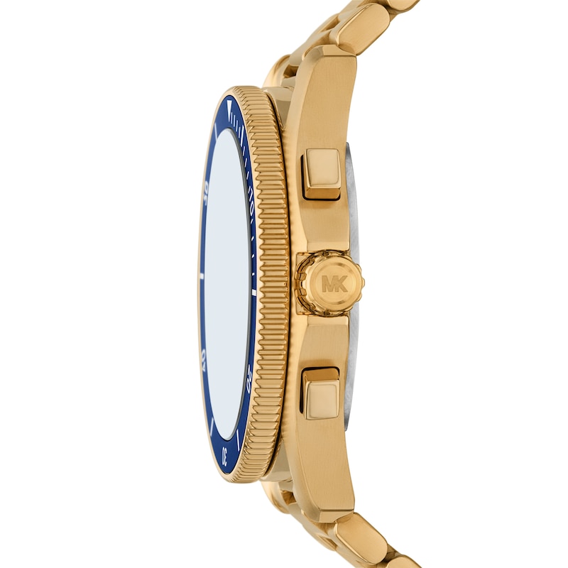 Main Image 3 of Michael Kors Men's Maritime Blue Chronograph Dial Gold Tone Stainless Steel Watch