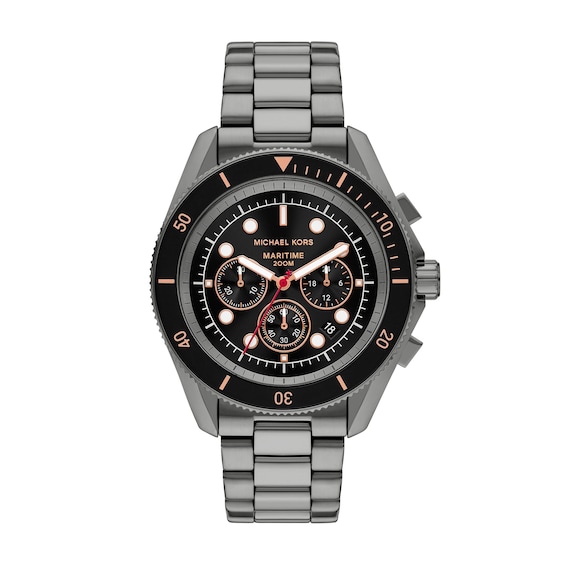 Michael Kors Mens Maritime Chronograph Gunmetal Stainless St