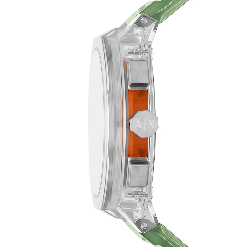 Main Image 3 of Armani Exchange Sync Men's Chronograph Clear Green Polyurethane Watch