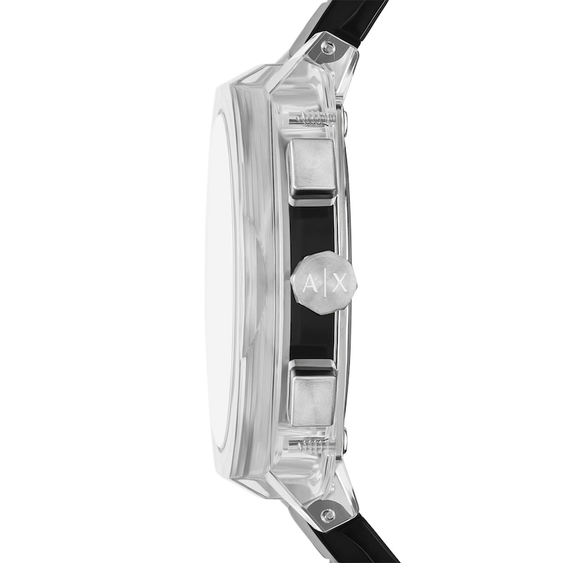 Main Image 3 of Armani Exchange Sync Men's Chronograph Clear Polyurethane Strap Watch